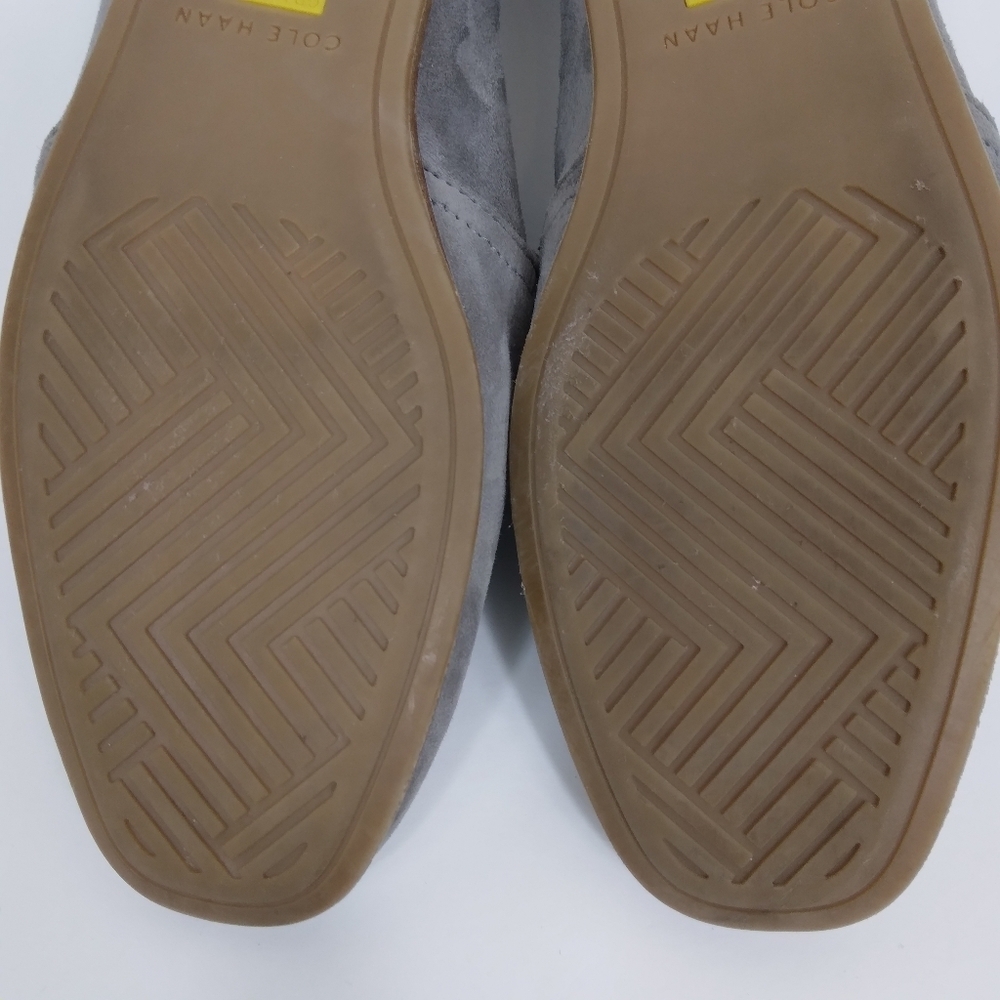 Cole Haan Tacoma Water Resistant Flat Size 6 B Charcoal Suede - Picture 10 of 10